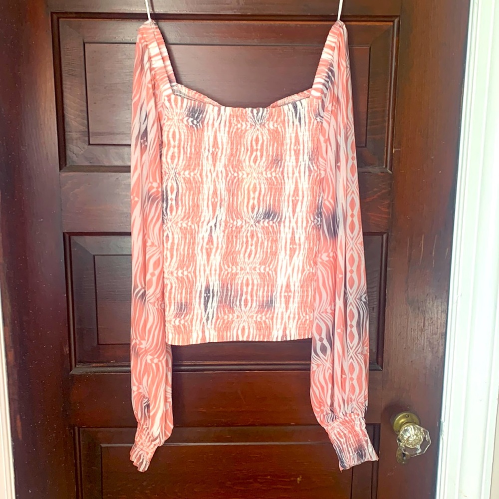Anthropologie Off the Shoulder Pink/Rose top